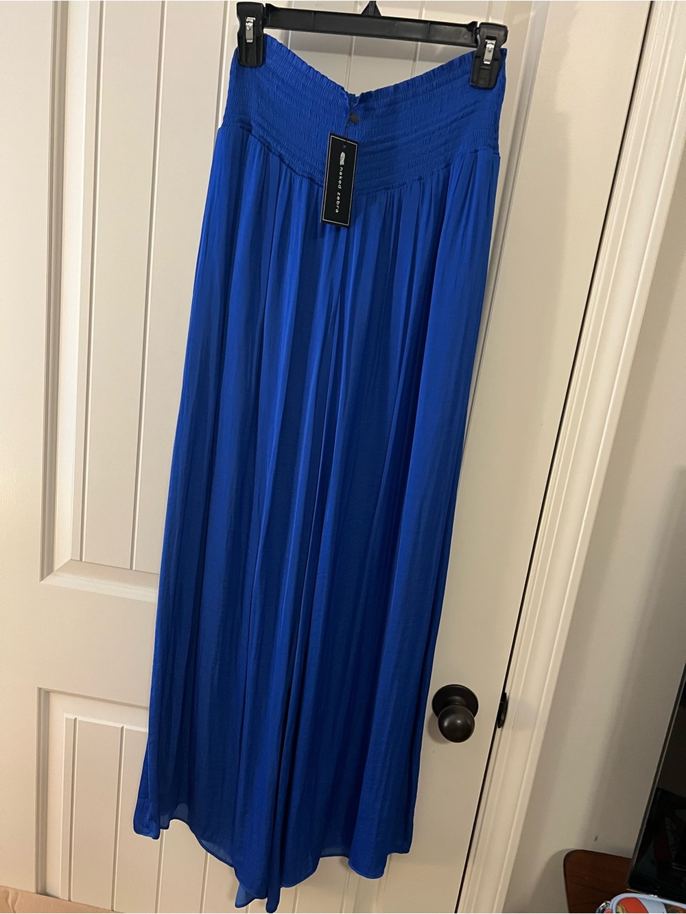 NWT Naked Zebra Smocked Waist Palazzo Pants size S